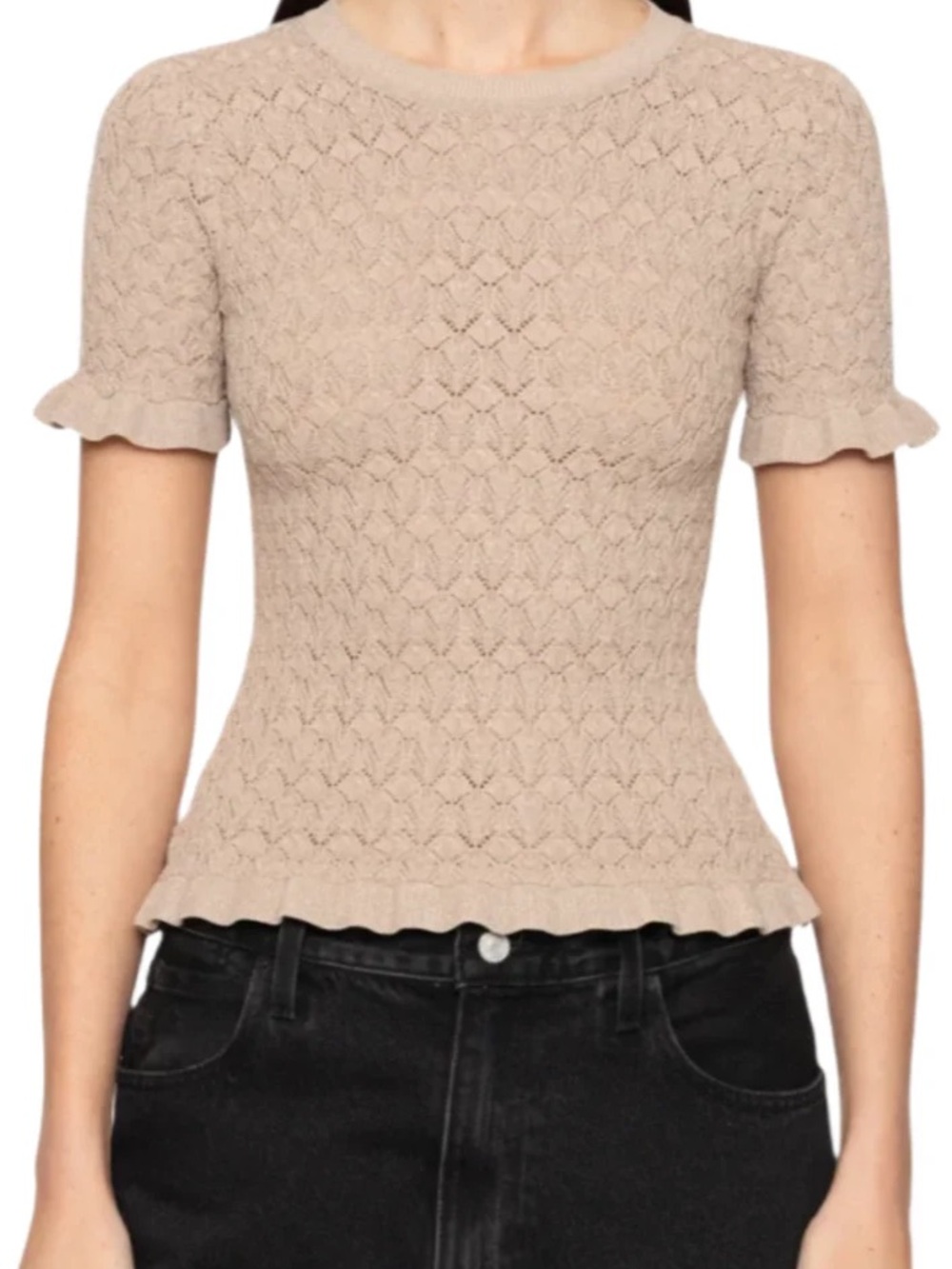 SEA - RUBY KNIT TEE IN CHAMPAGNE